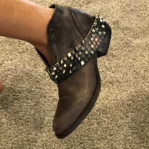 Freebird Distressed leather booties